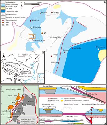 Sedimentary Environment and Enrichment of Organic Matter During the Deposition of Qiongzhusi Formation in the Upslope Areas—A Case Study of W207 Well in the Weiyuan Area, Sichuan Basin, China